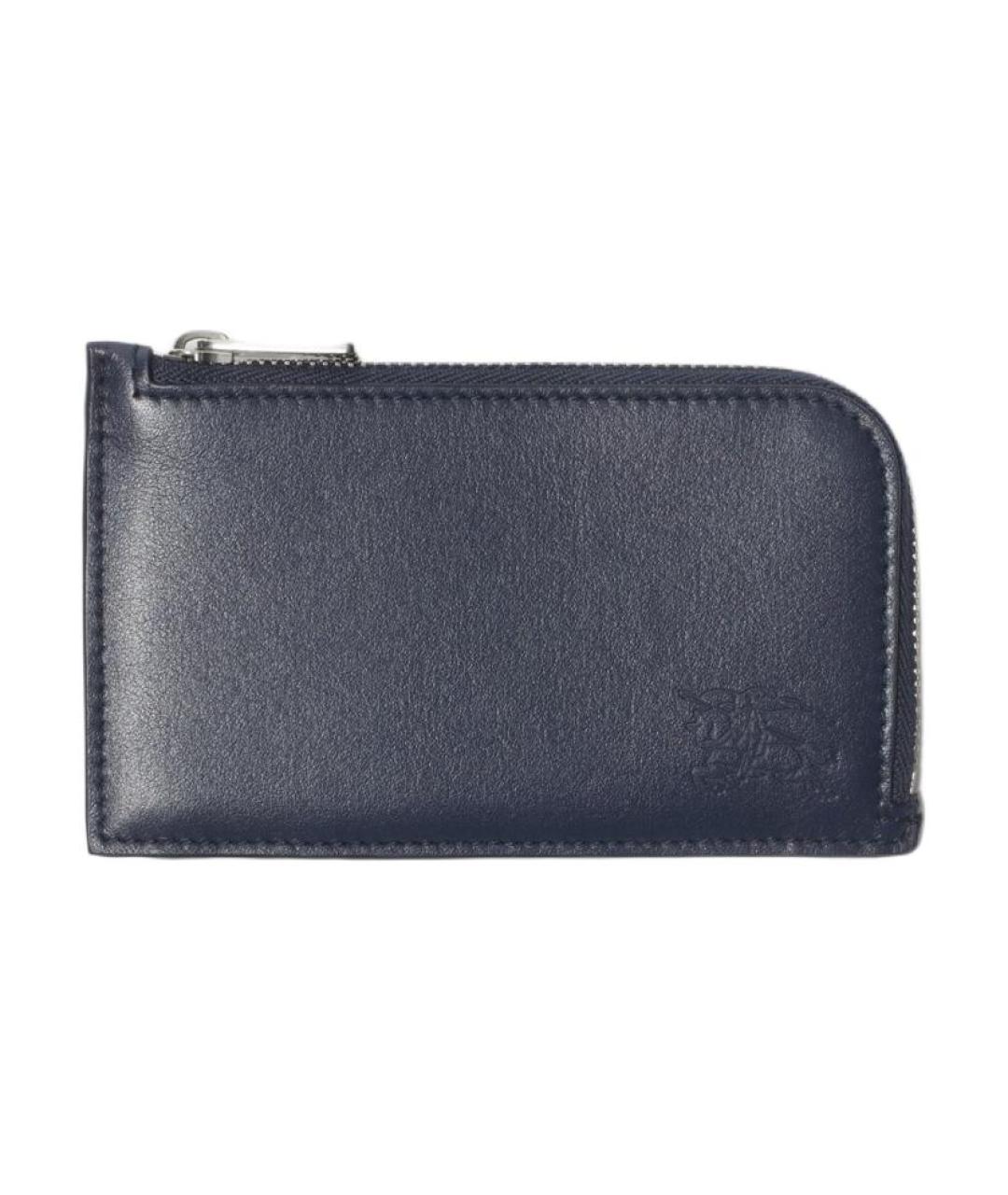 BURBERRY Синий кожаный кардхолдер, фото 1