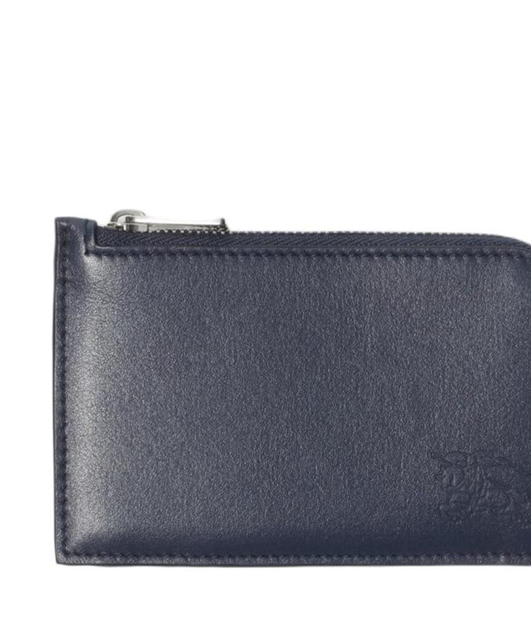 BURBERRY Синий кожаный кардхолдер, фото 3