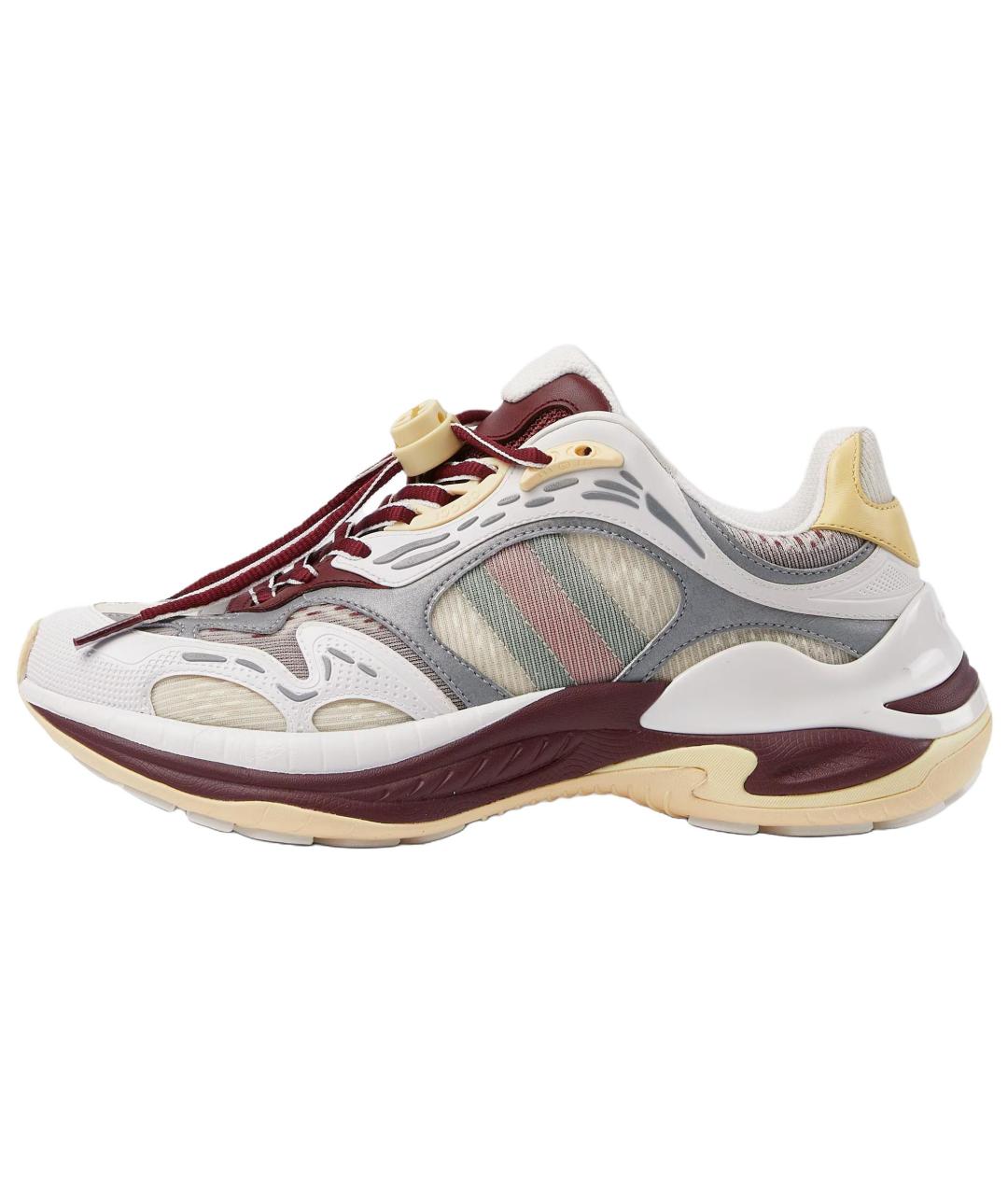 GUCCI Белые кожаные кроссовки, фото 6