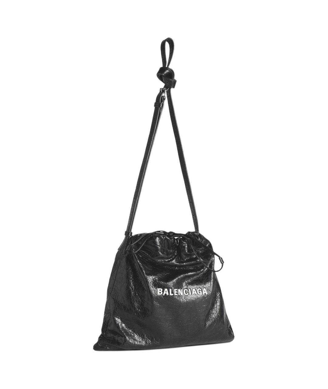 BALENCIAGA Черная кожаная сумка на плечо, фото 2