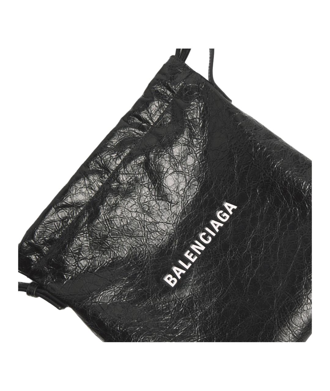BALENCIAGA Черная кожаная сумка на плечо, фото 5