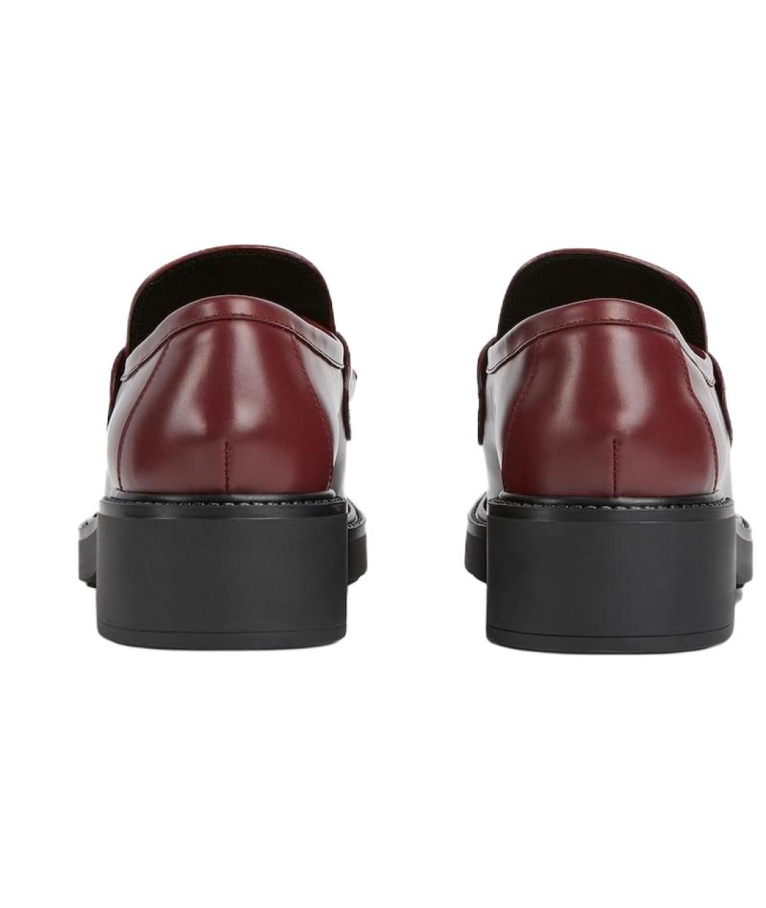 GUCCI Красные кожаные лоферы, фото 5