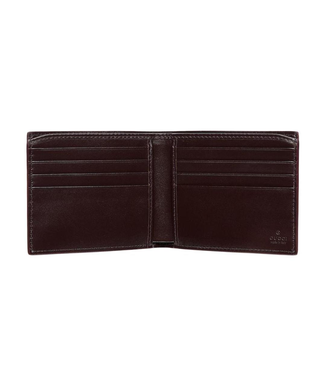 GUCCI Темно-синий кожаный кошелек, фото 4