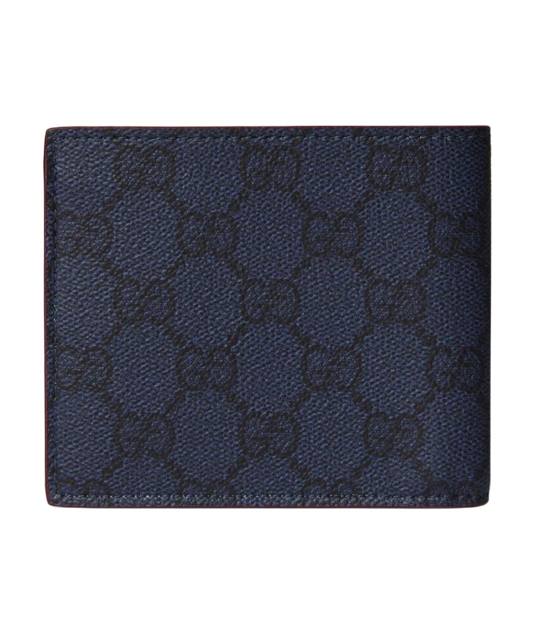 GUCCI Темно-синий кожаный кошелек, фото 3