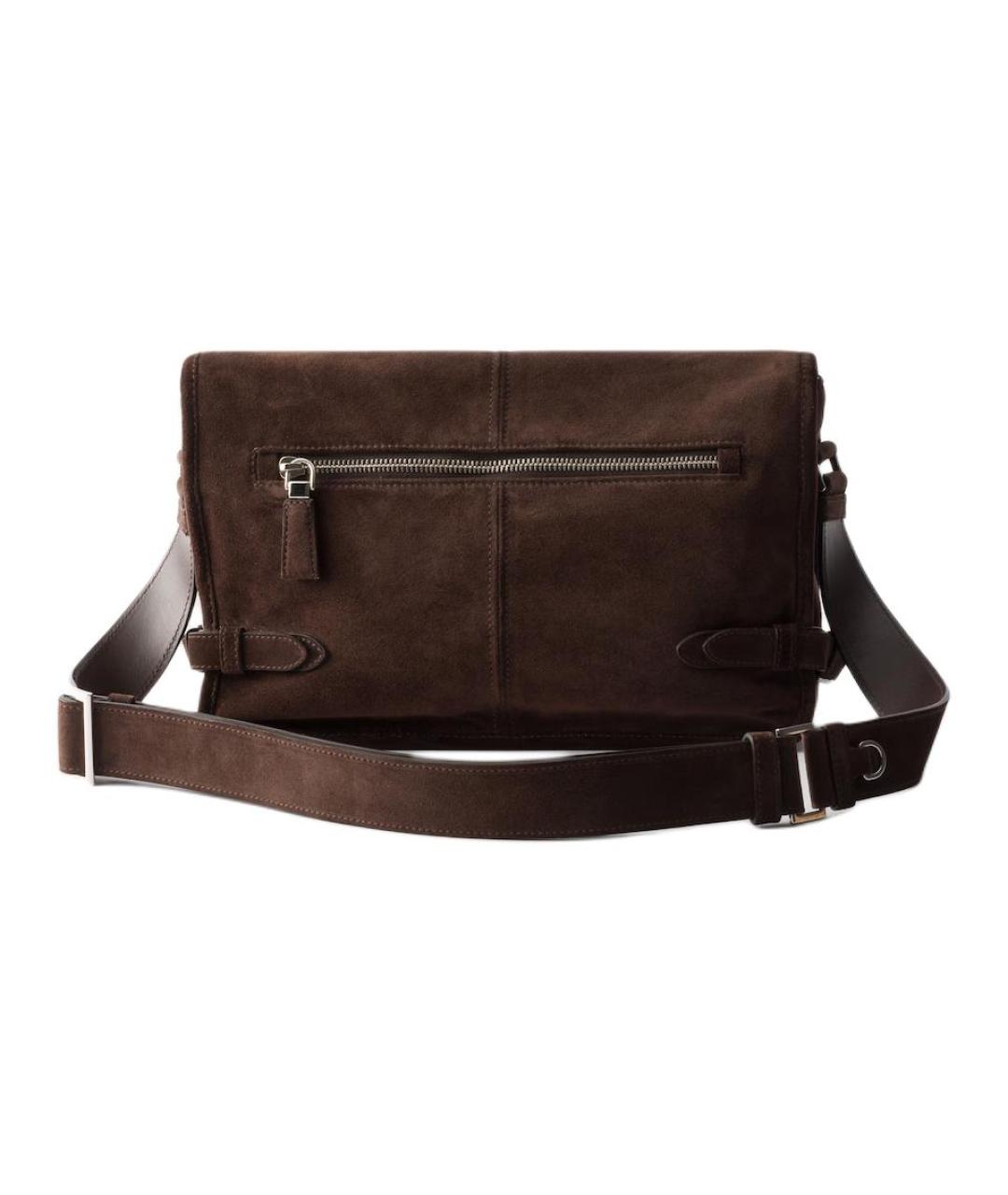 PRADA Коричневая замшевая сумка на плечо, фото 4