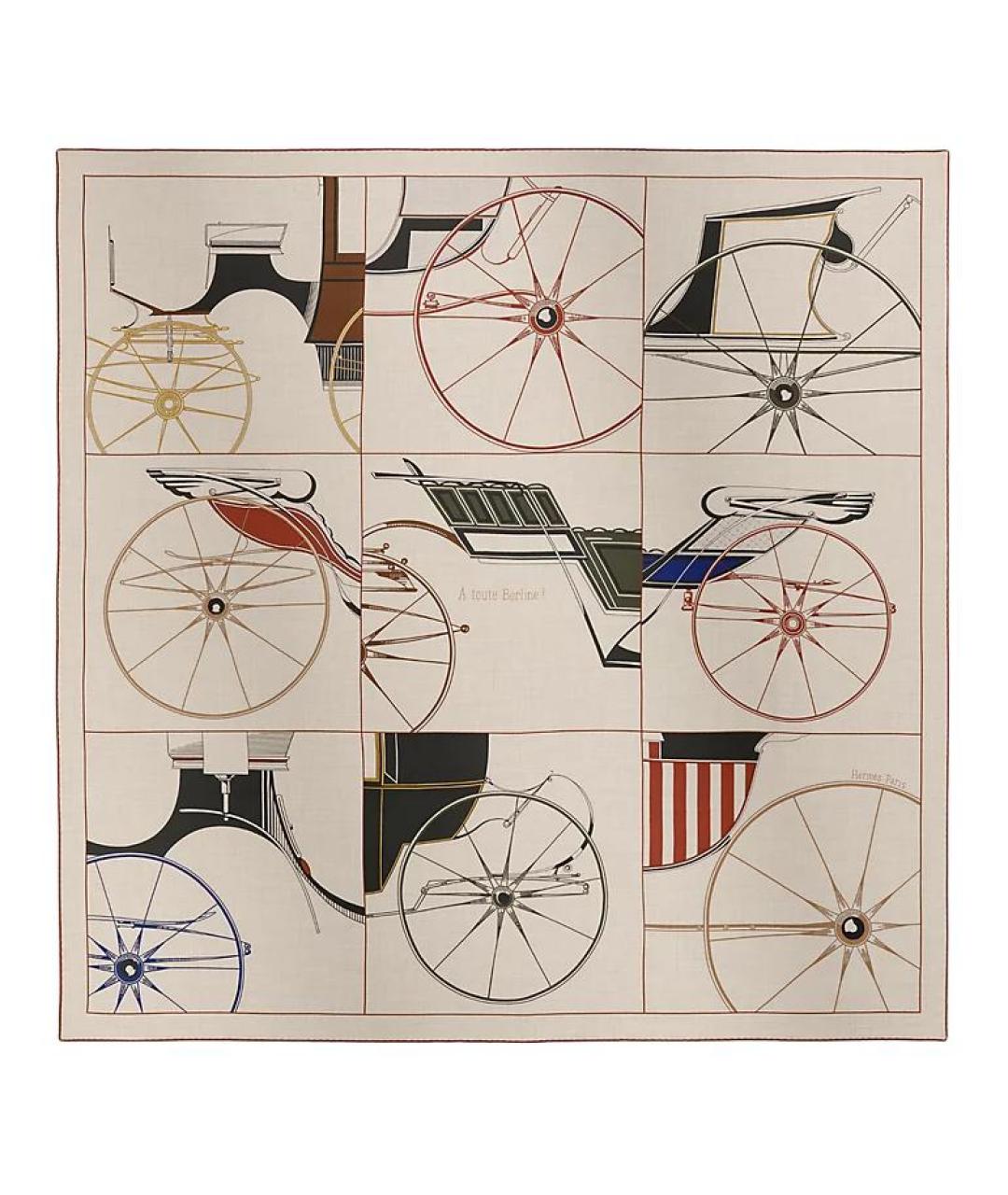 HERMES Мульти кашемировый платок, фото 1