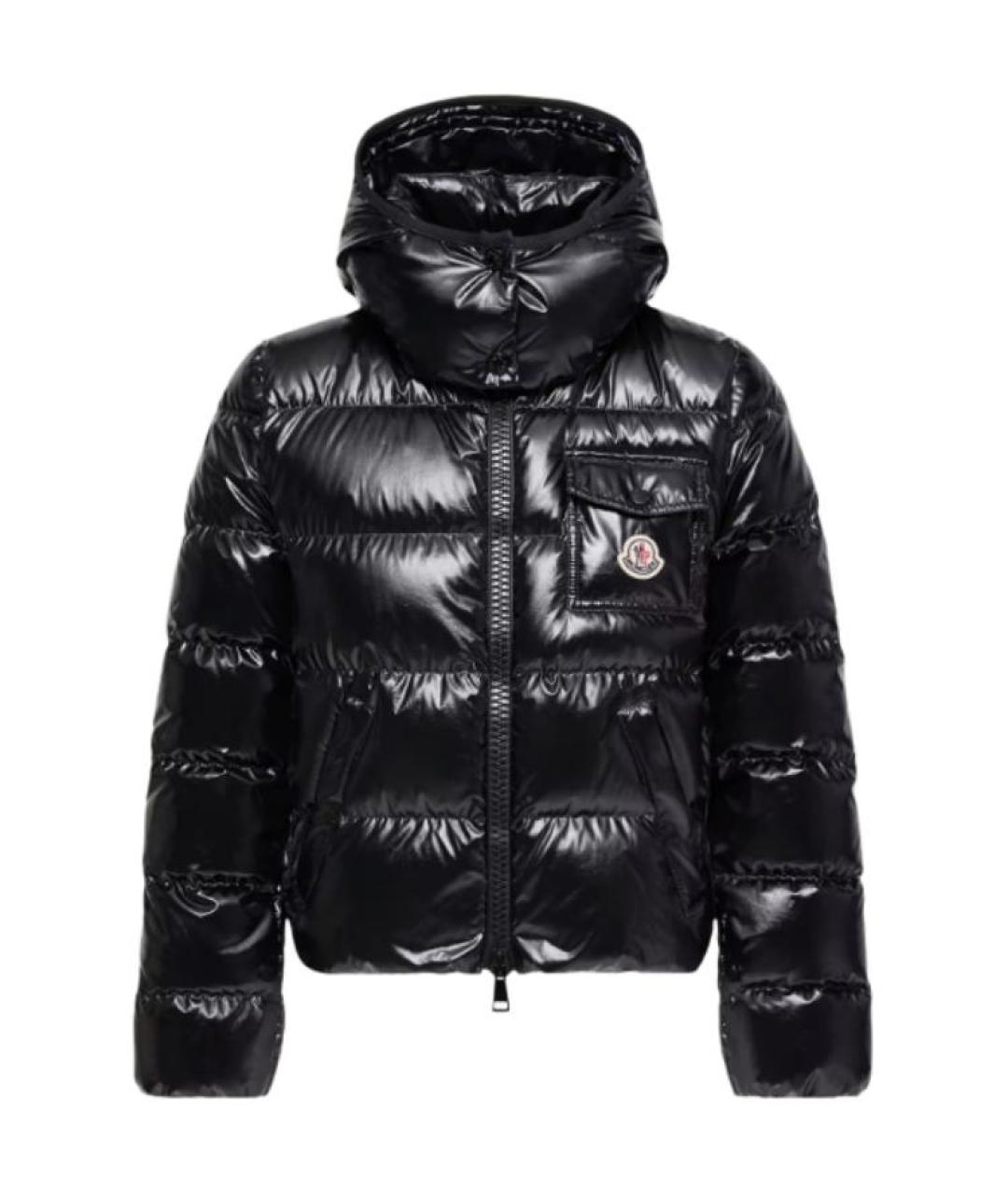 MONCLER Черный пуховик, фото 1