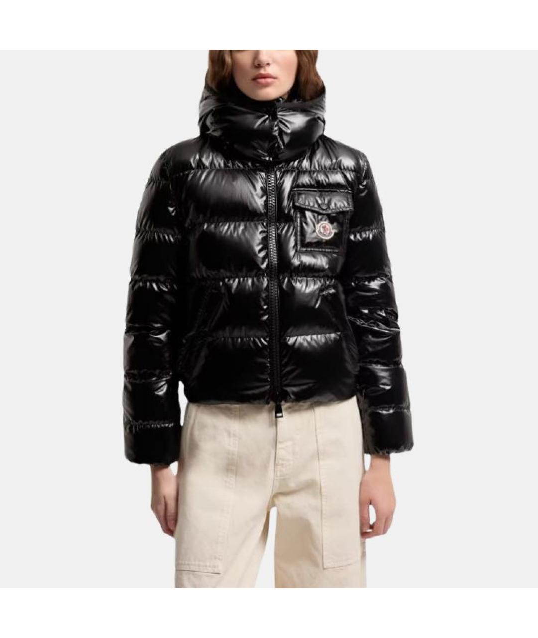MONCLER Черный пуховик, фото 2