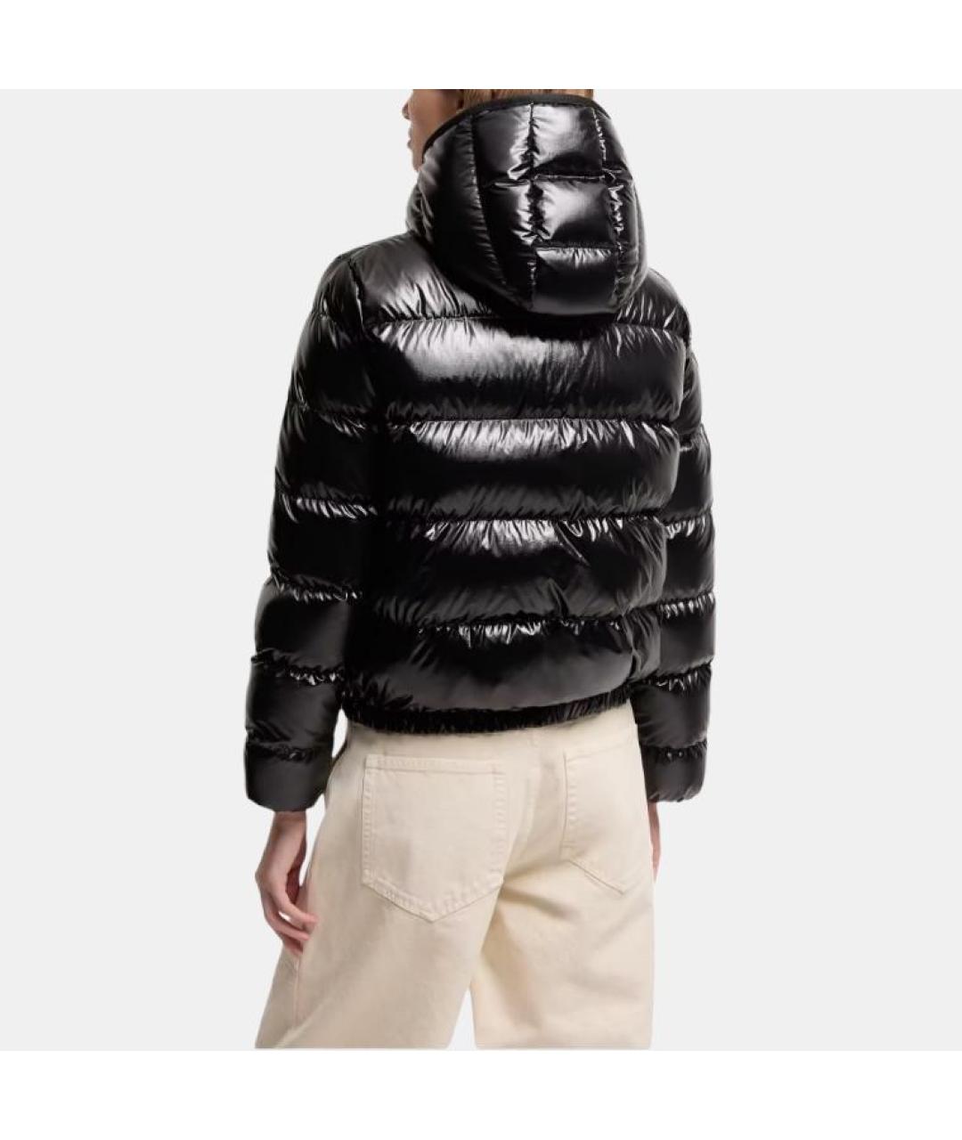 MONCLER Черный пуховик, фото 3