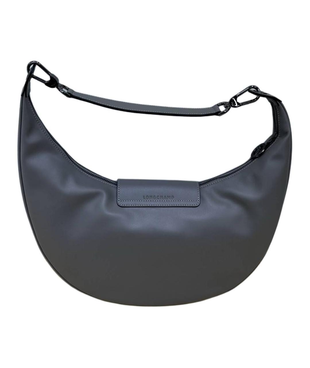 LONGCHAMP Серая кожаная сумка через плечо, фото 3