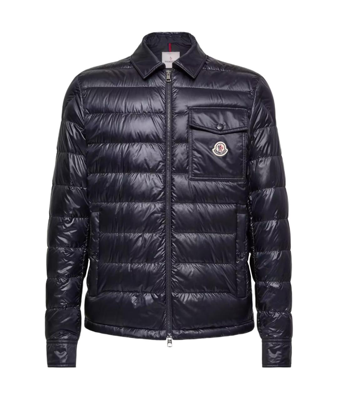 MONCLER Синий пуховик, фото 1