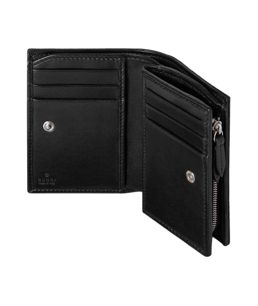 GUCCI Черный кожаный кошелек, фото 3