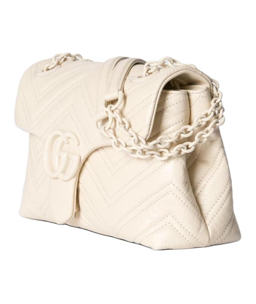 GUCCI Бежевая кожаная сумка через плечо, фото 3