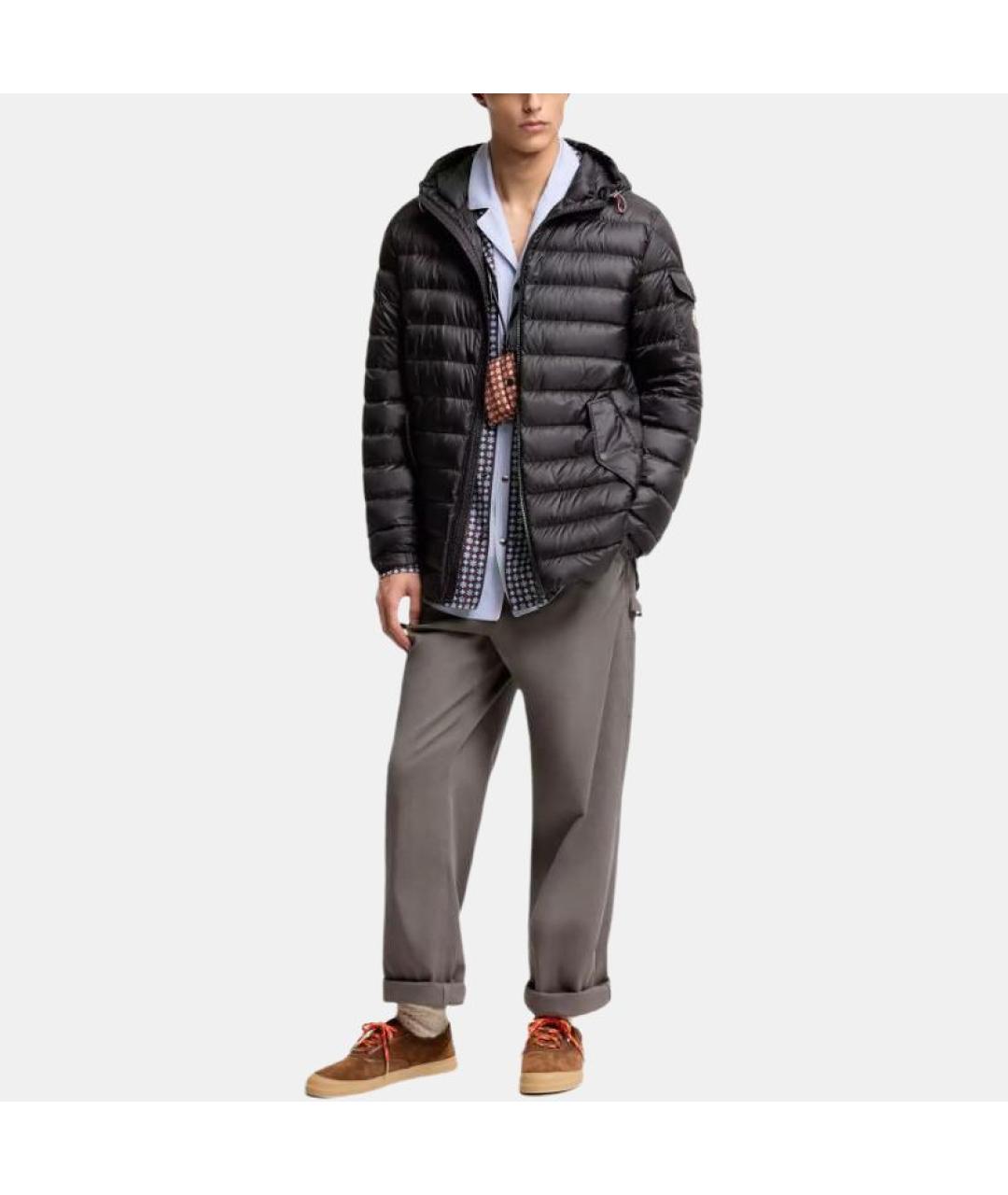 MONCLER Черная полиамидовая куртка, фото 2
