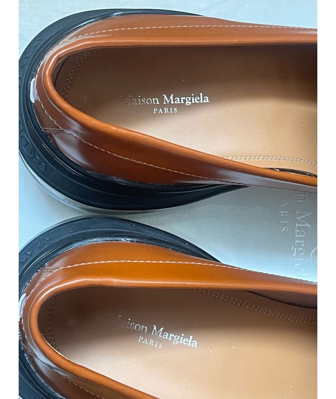 MAISON MARGIELA Коричневые кожаные туфли, фото 6