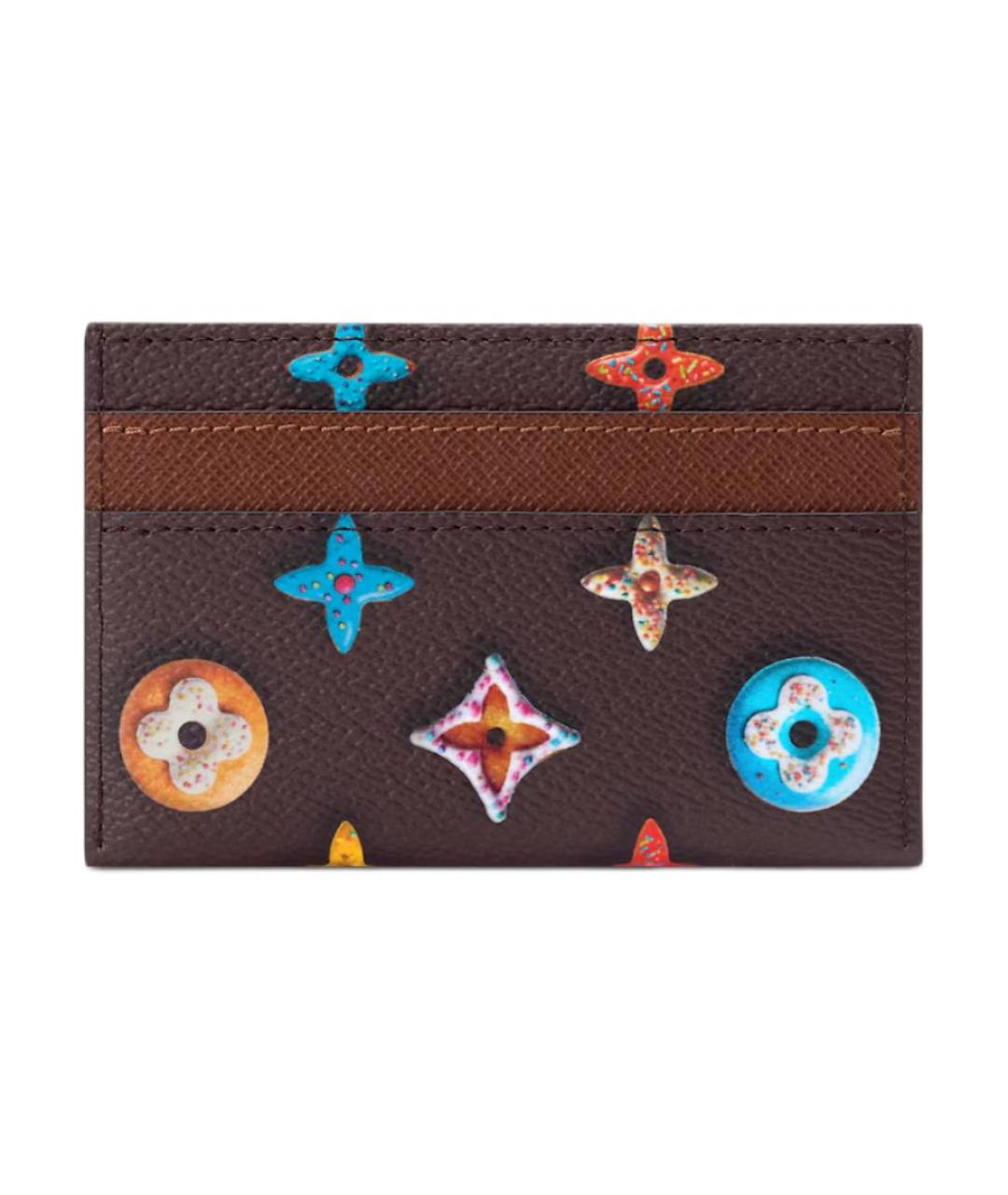 LOUIS VUITTON Коричневый кардхолдер, фото 3