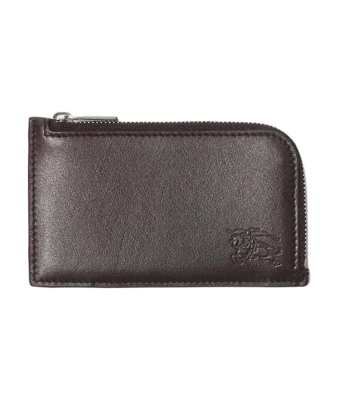 BURBERRY Коричневый кожаный кардхолдер, фото 1