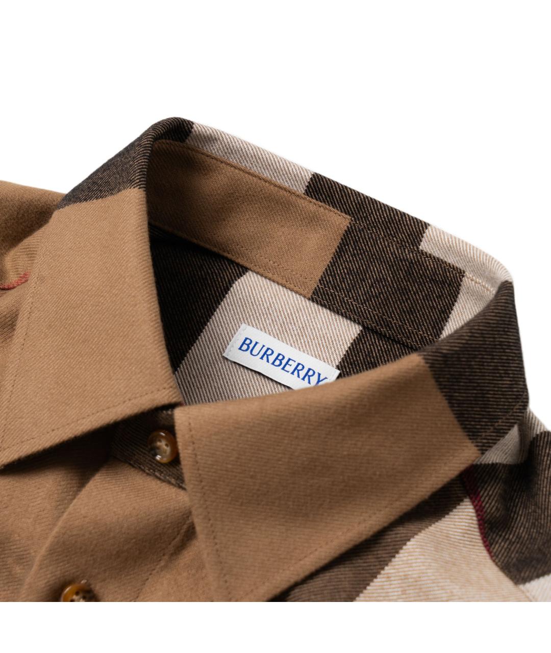 BURBERRY Коричневая кэжуал рубашка, фото 3