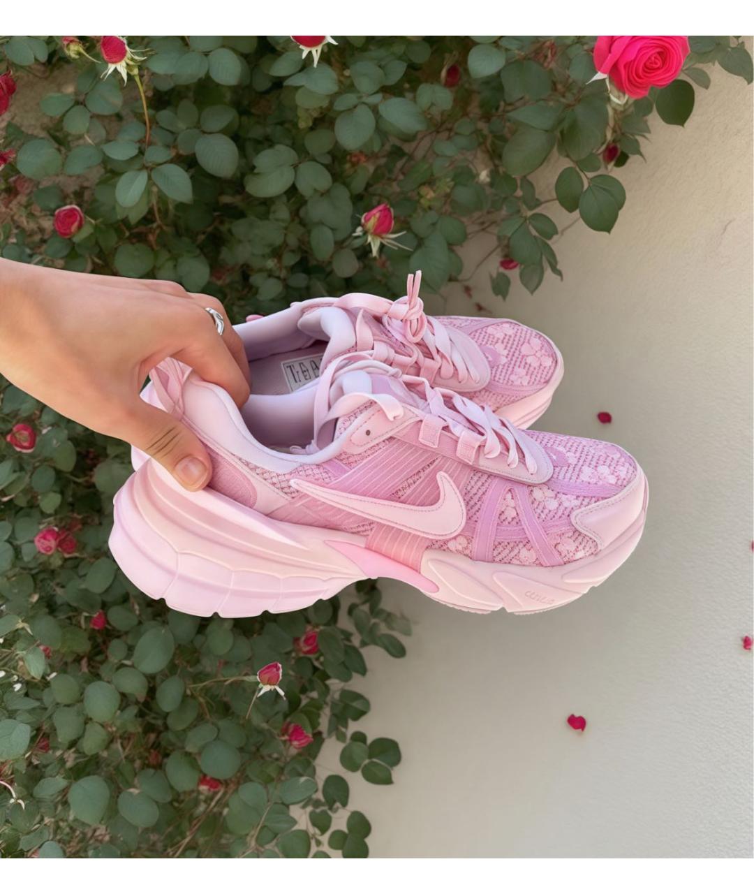 NIKE Розовые текстильные кроссовки, фото 6