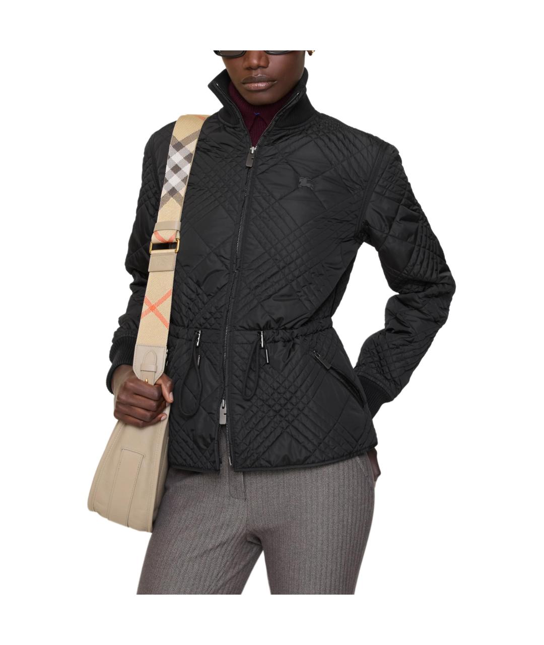 BURBERRY Черная полиамидовая куртка, фото 3