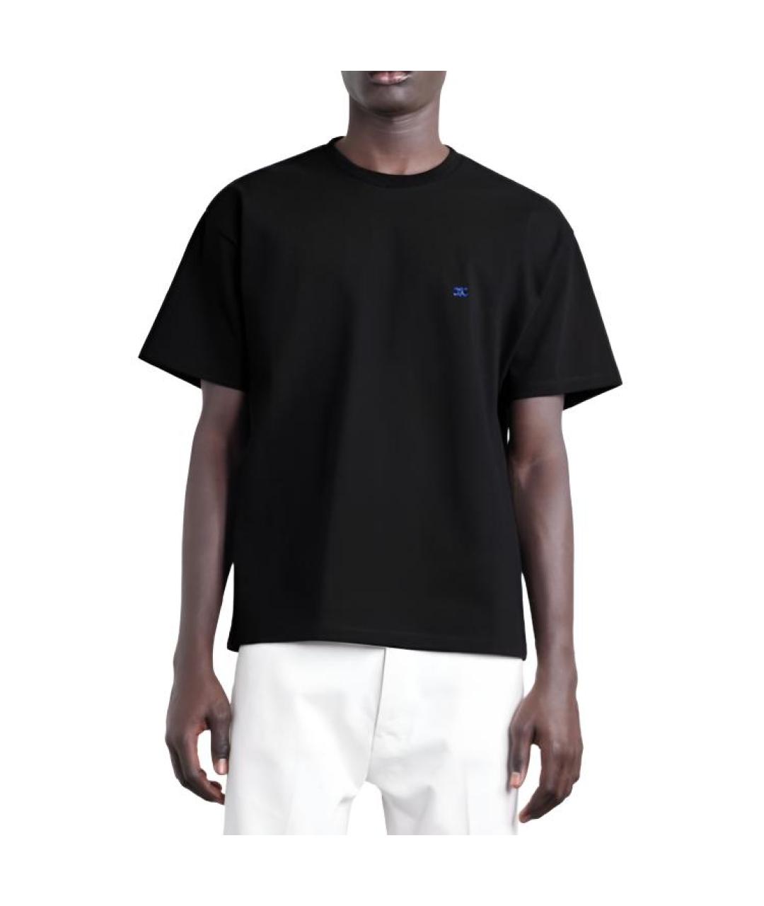 CELINE Черная хлопковая футболка, фото 3