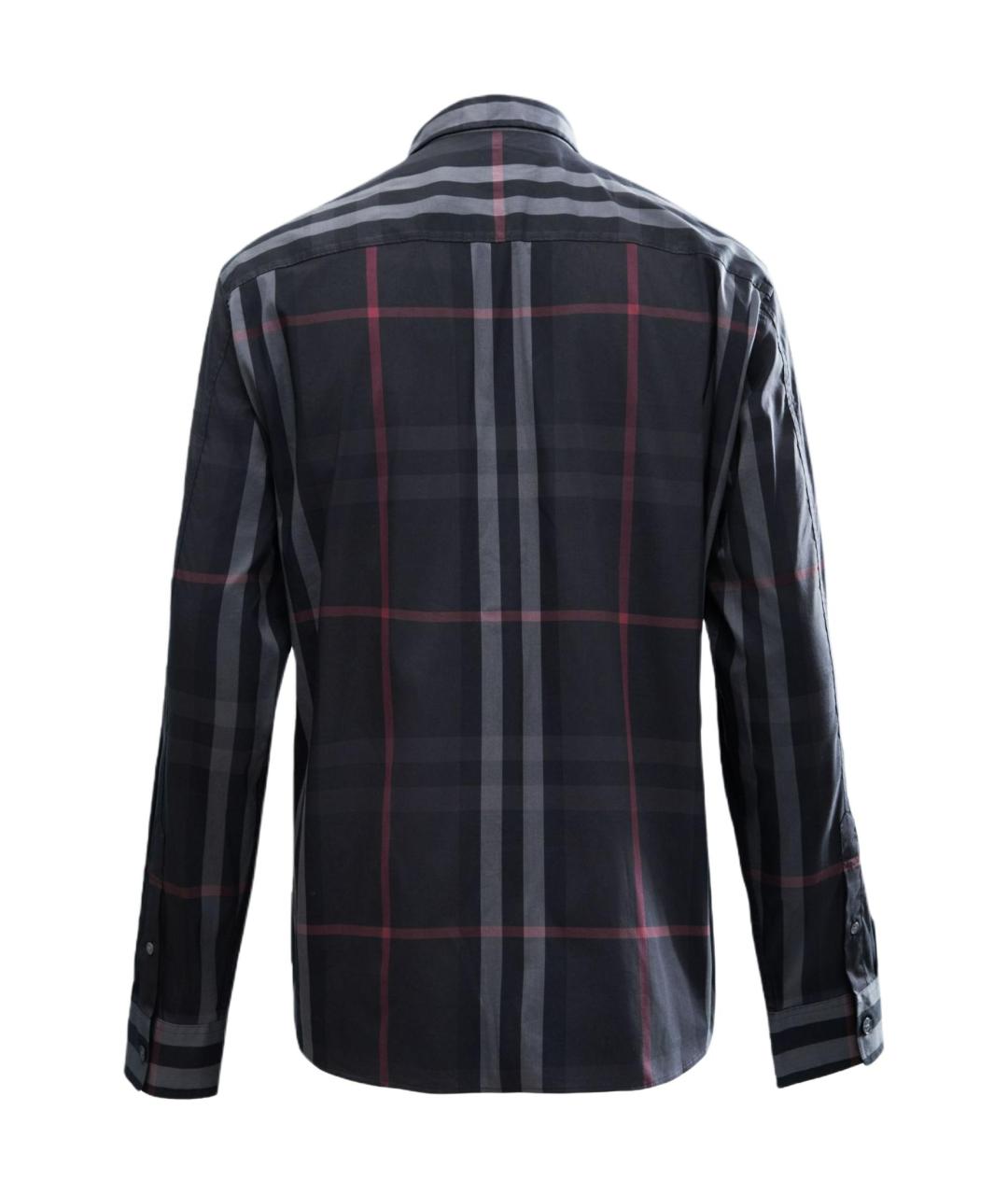 BURBERRY Антрацитовая хлопковая классическая рубашка, фото 2
