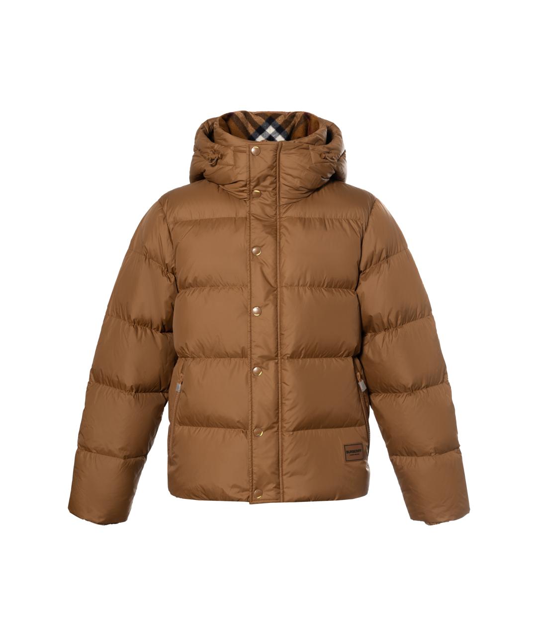 BURBERRY Коричневый пуховик, фото 1