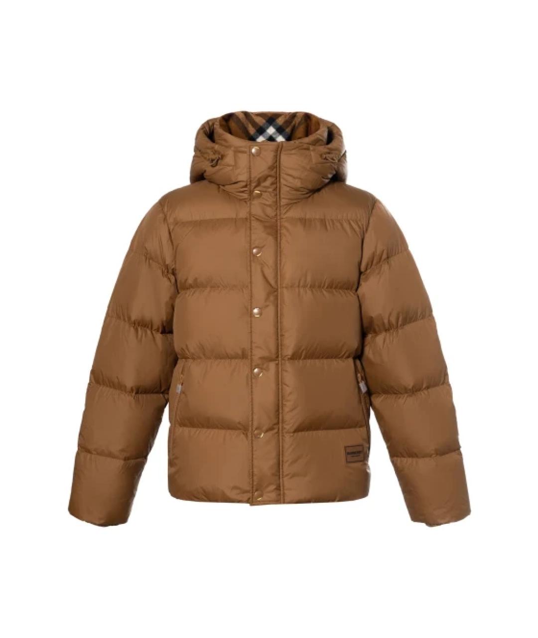 BURBERRY Коричневый пуховик, фото 3