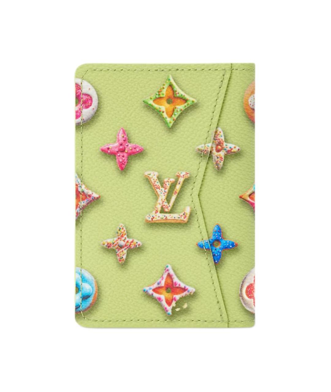 LOUIS VUITTON Зеленый кардхолдер, фото 3