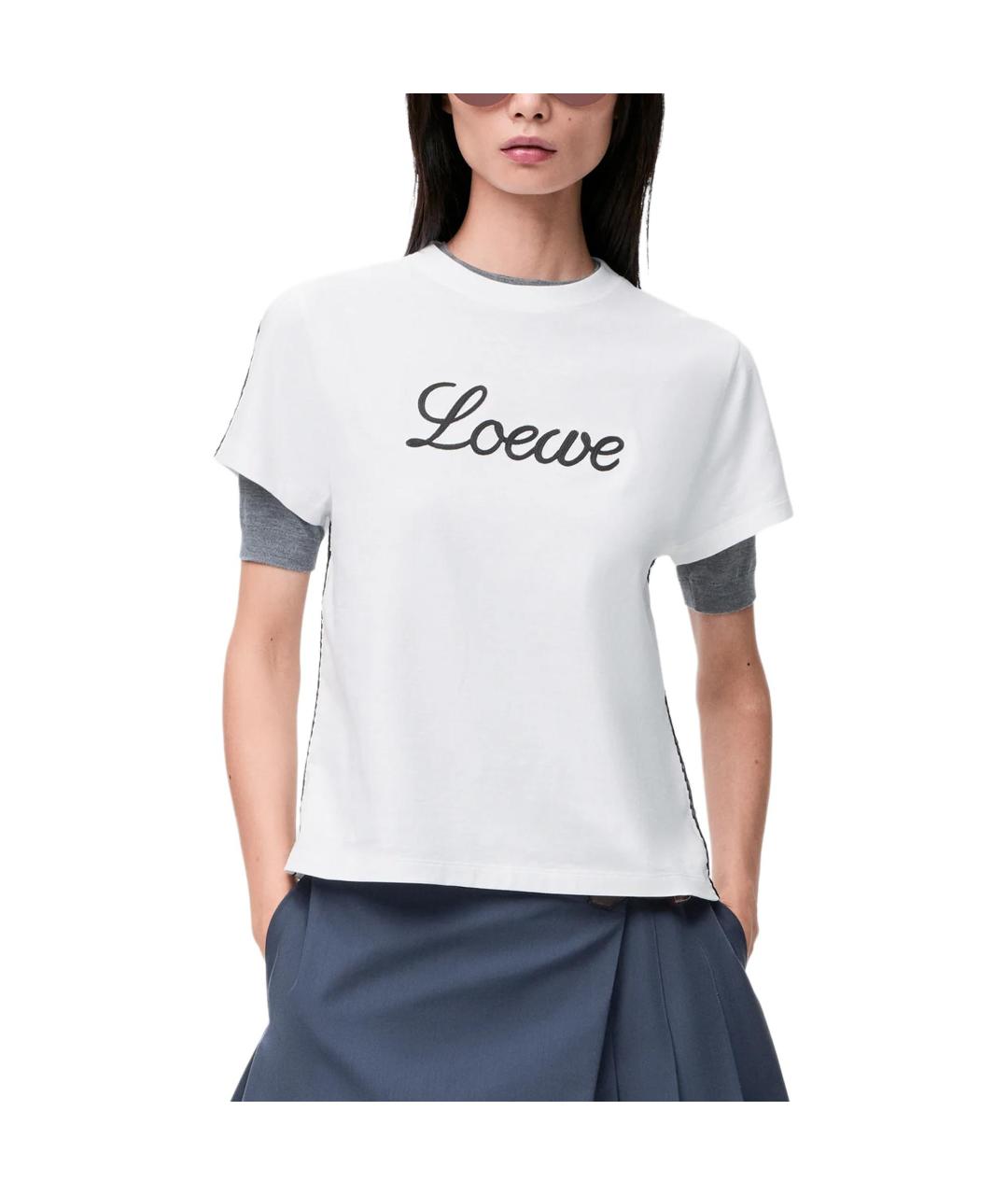 LOEWE Белая футболка, фото 3
