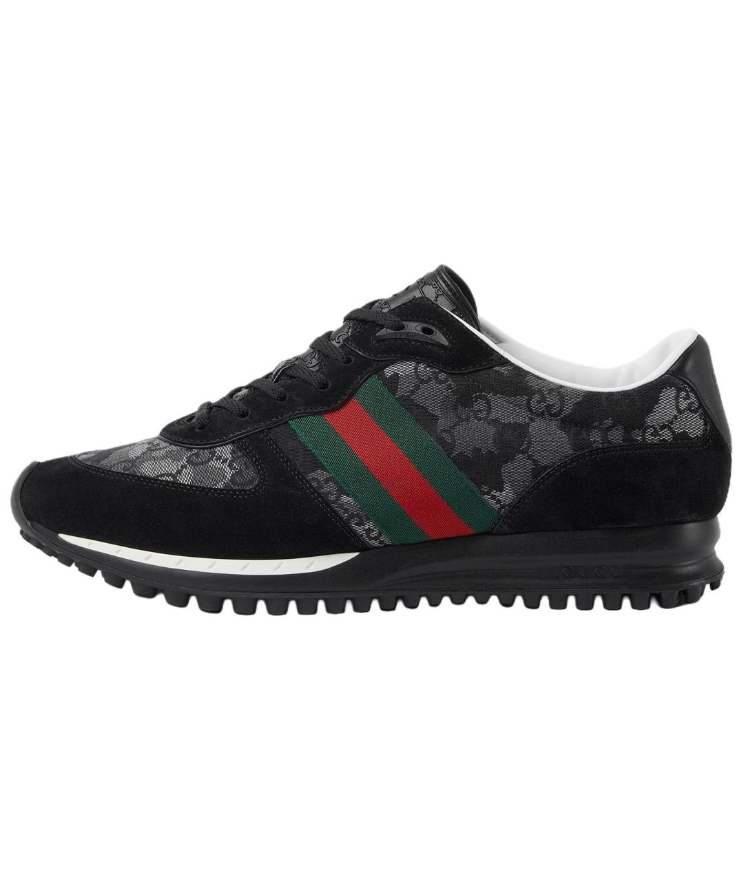 GUCCI Черные низкие кроссовки / кеды, фото 2