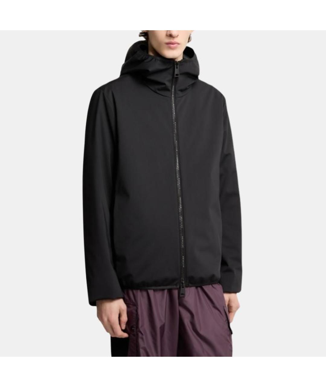 MONCLER Черная полиамидовая куртка, фото 2