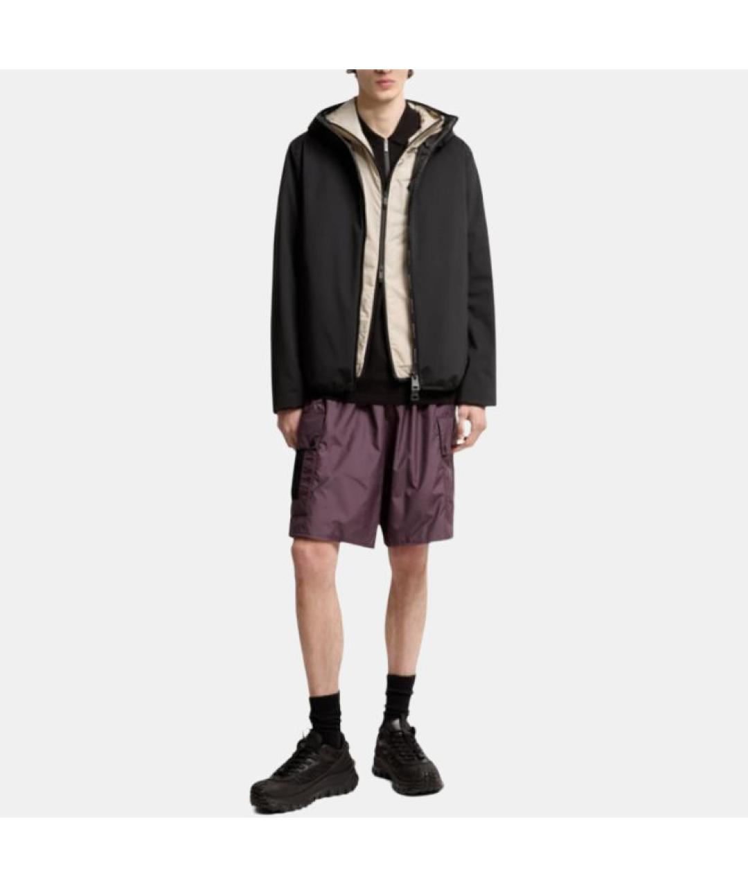 MONCLER Черная полиамидовая куртка, фото 3