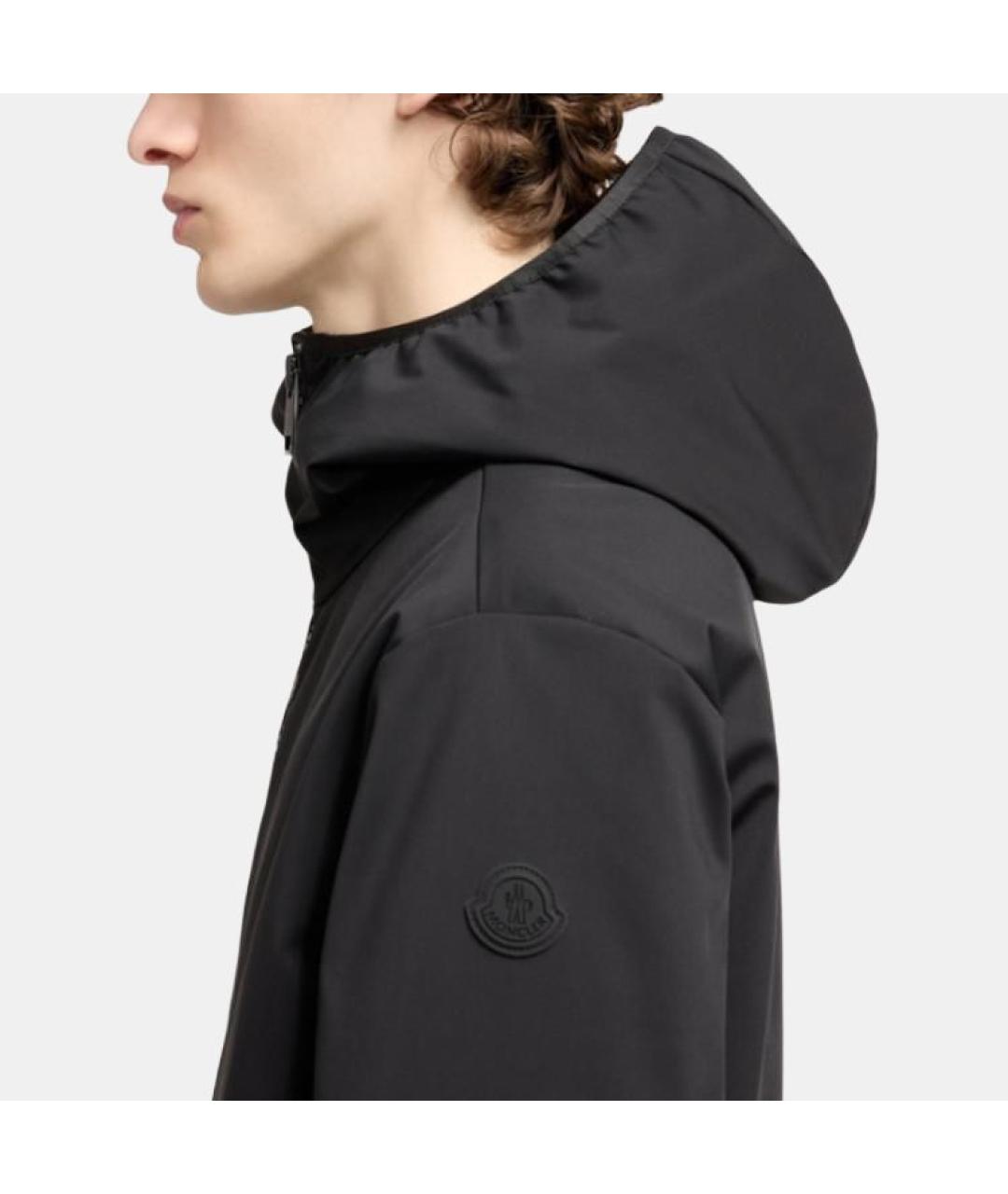 MONCLER Черная полиамидовая куртка, фото 4