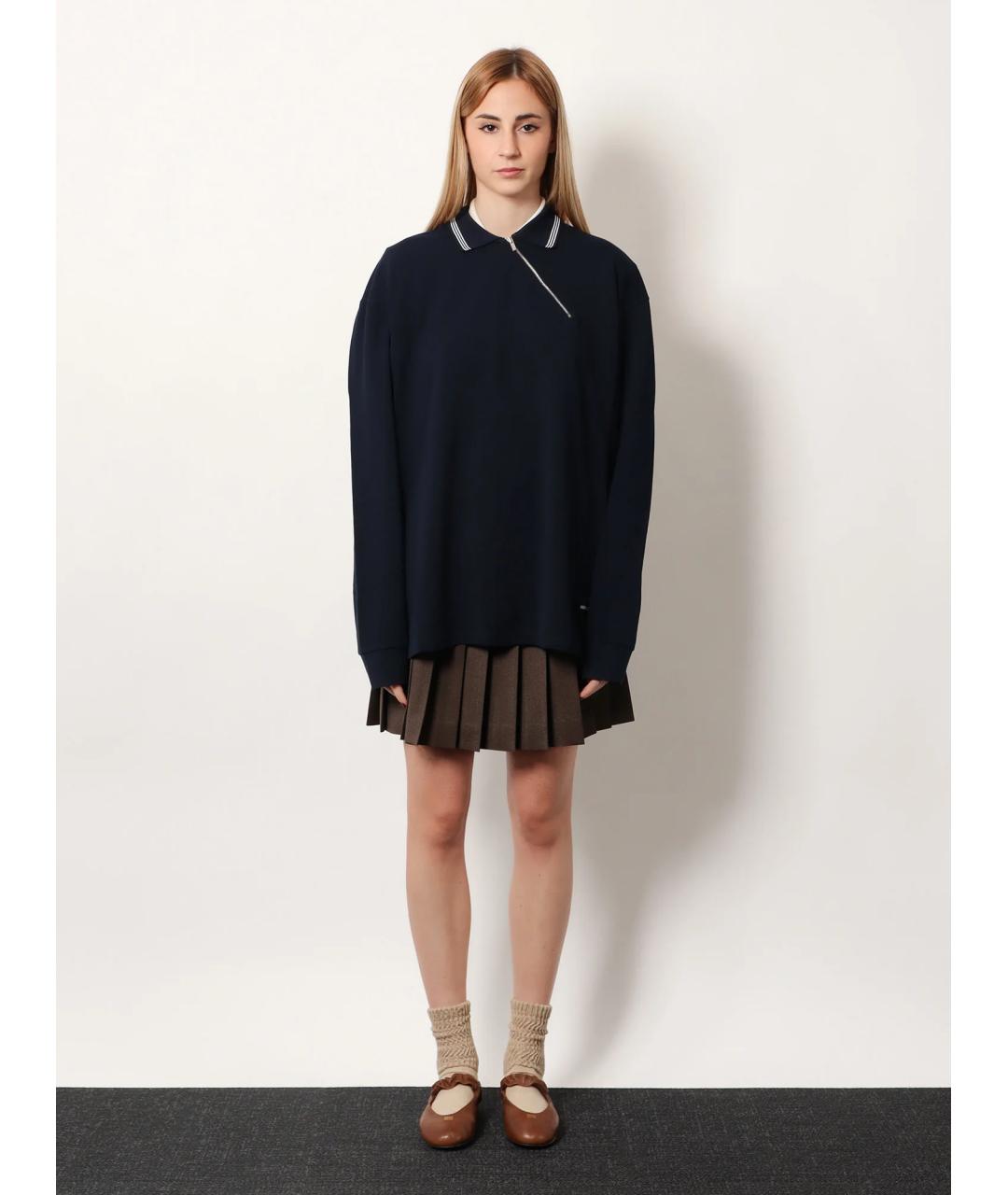 MIU MIU Темно-синий джемпер / свитер, фото 3