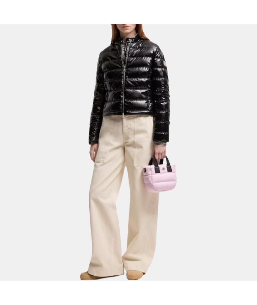 MONCLER Черный пуховик, фото 4