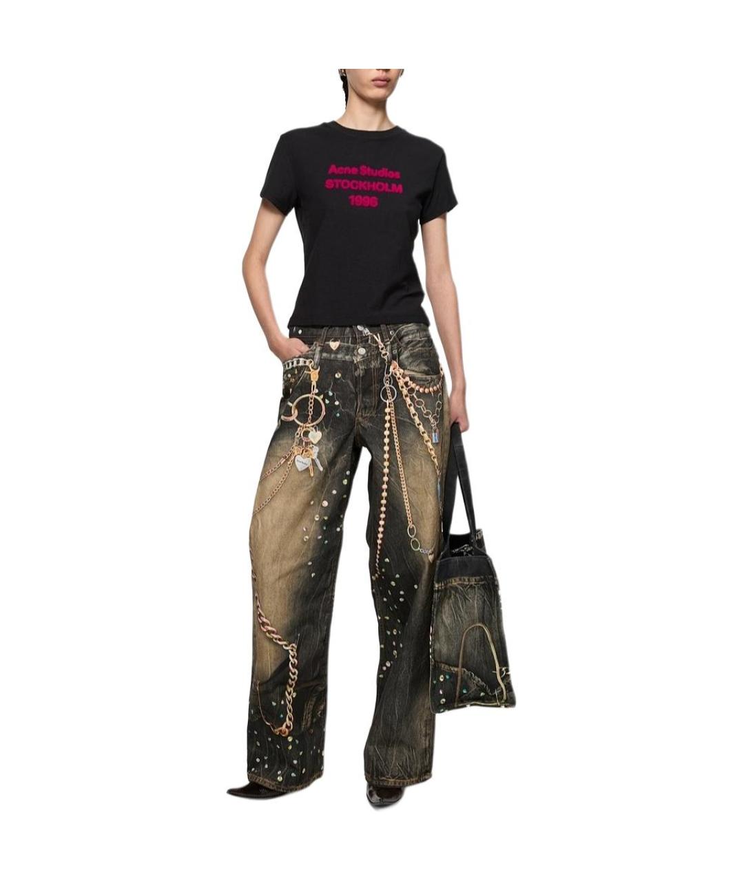 ACNE STUDIOS Черные хлопковые прямые джинсы, фото 5