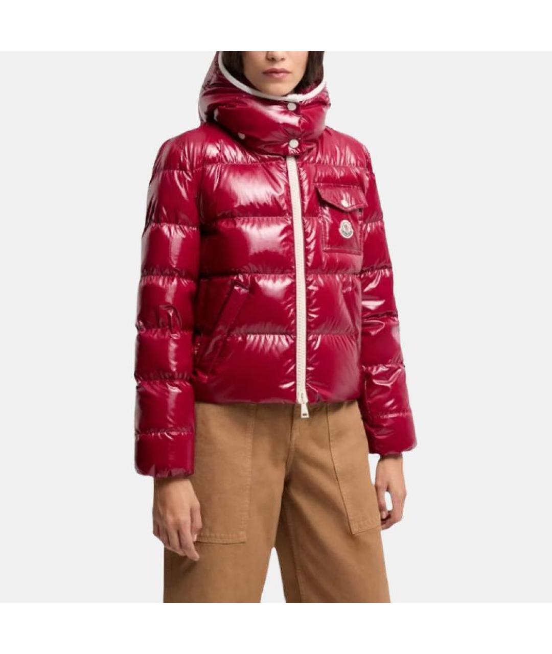 MONCLER Красный пуховик, фото 3