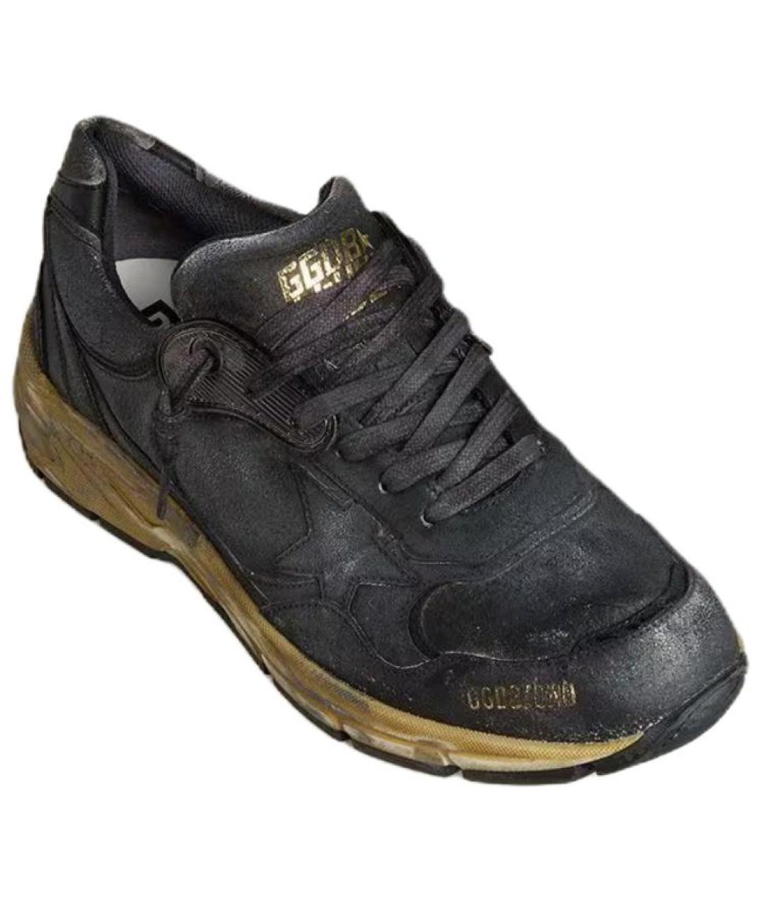 GOLDEN GOOSE DELUXE BRAND Черные кожаные низкие кроссовки / кеды, фото 3