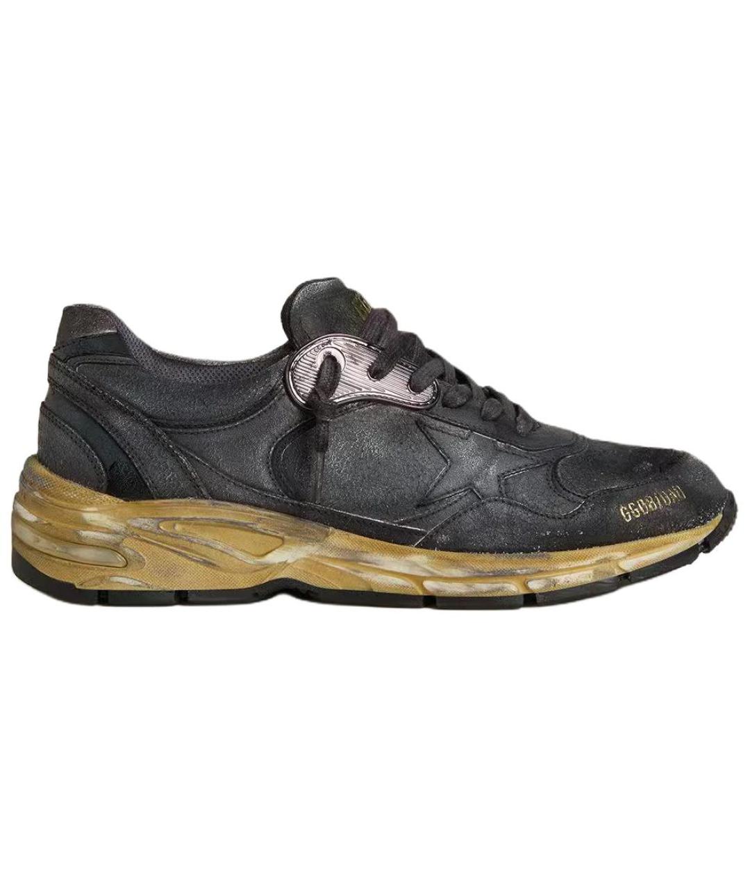 GOLDEN GOOSE DELUXE BRAND Черные кожаные низкие кроссовки / кеды, фото 1