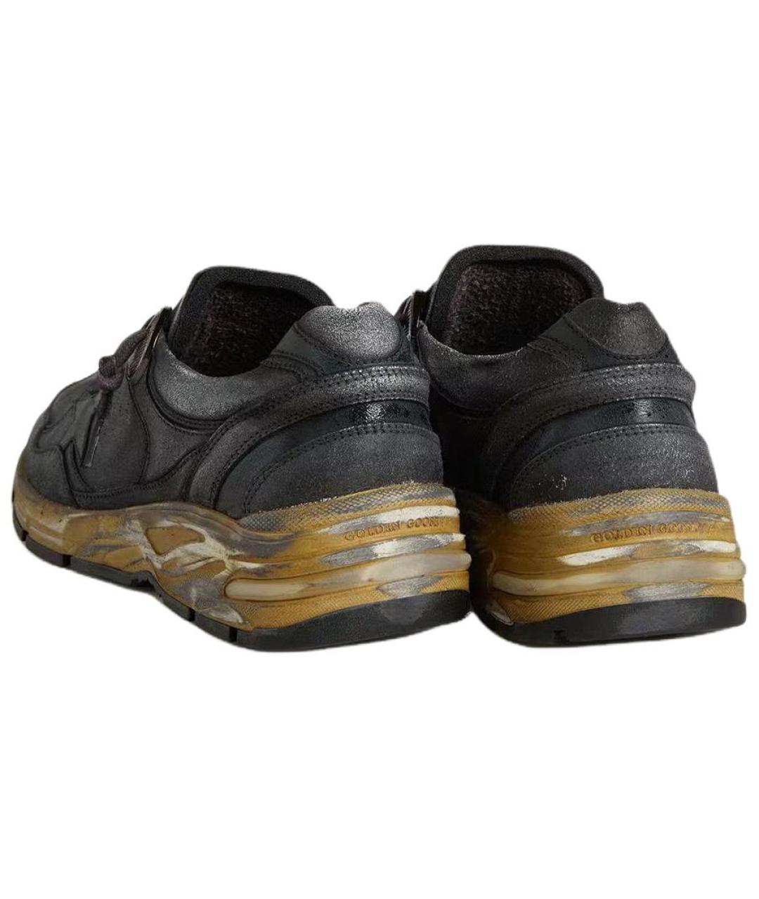 GOLDEN GOOSE DELUXE BRAND Черные кожаные низкие кроссовки / кеды, фото 5