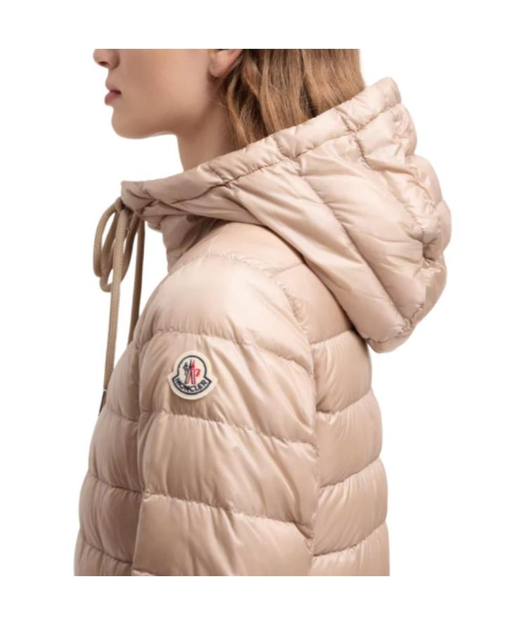 MONCLER Бежевый пуховик, фото 3