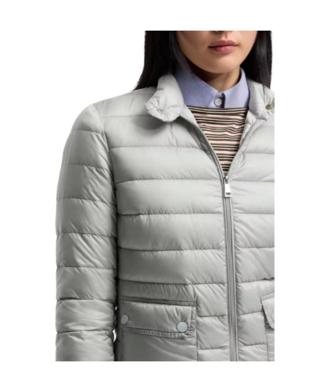 MONCLER Серый пуховик, фото 5
