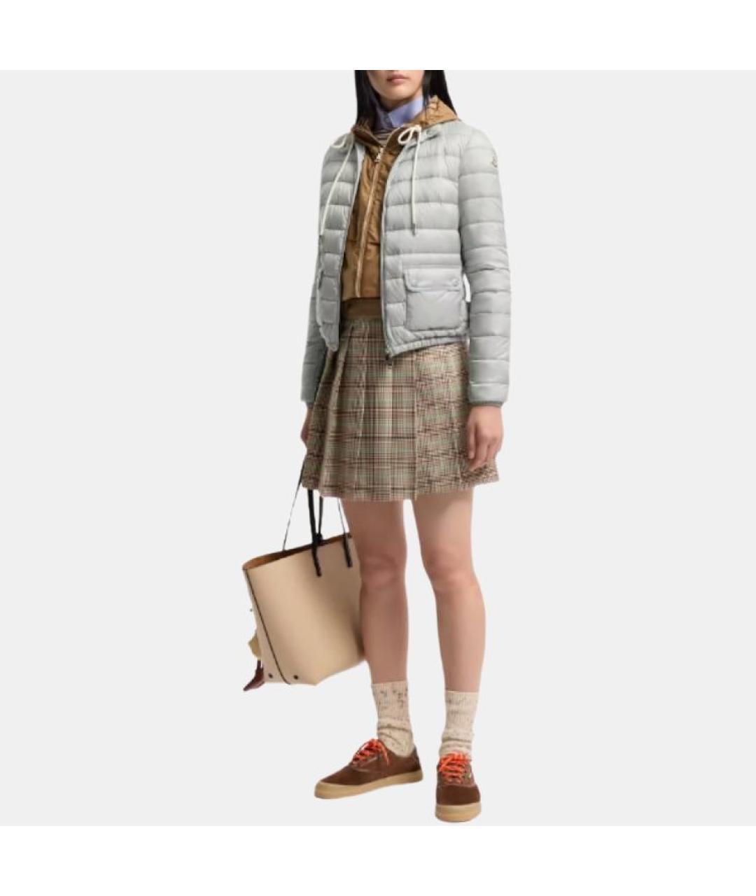 MONCLER Серый пуховик, фото 3