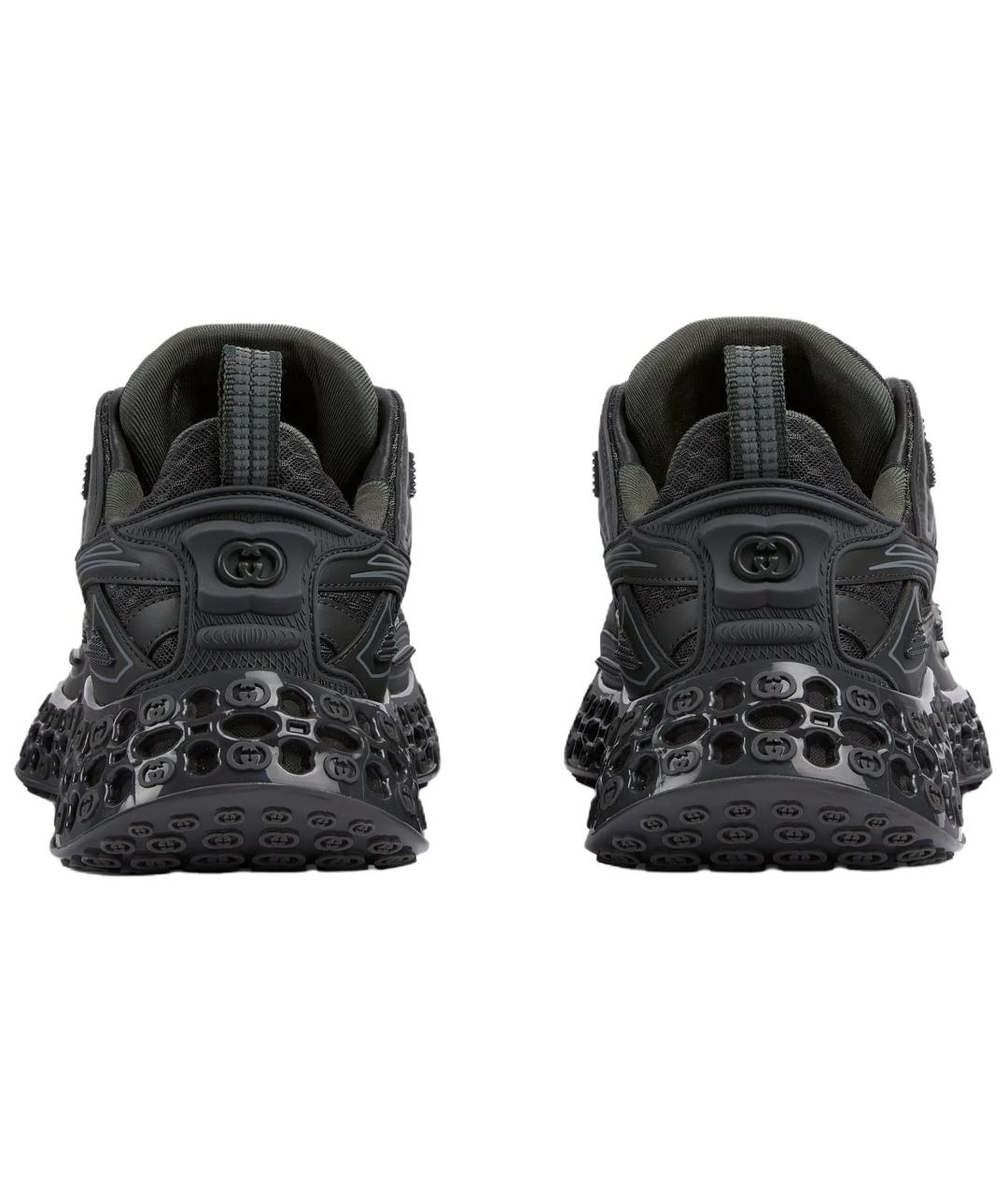 GUCCI Черные низкие кроссовки / кеды, фото 5