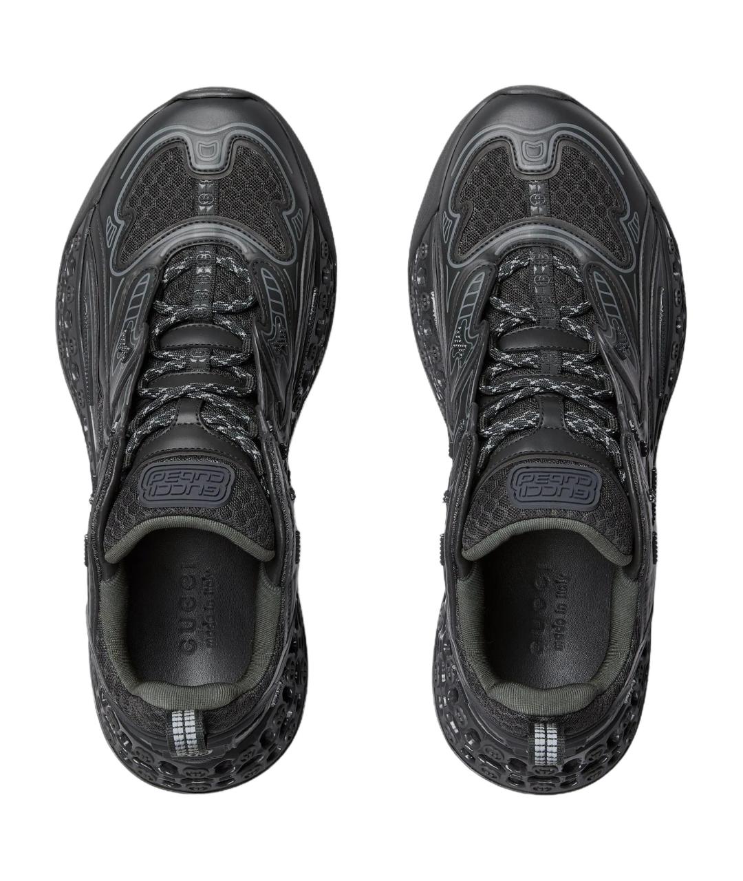 GUCCI Черные низкие кроссовки / кеды, фото 4