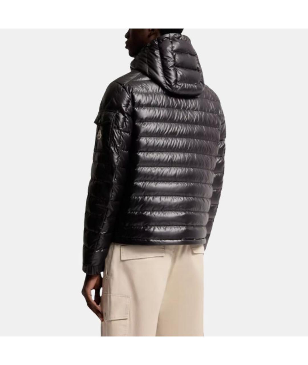 MONCLER Черная полиамидовая куртка, фото 4