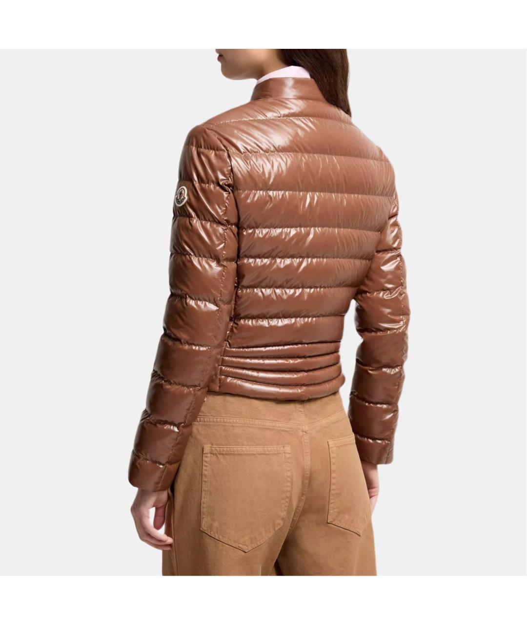 MONCLER Коричневый пуховик, фото 2