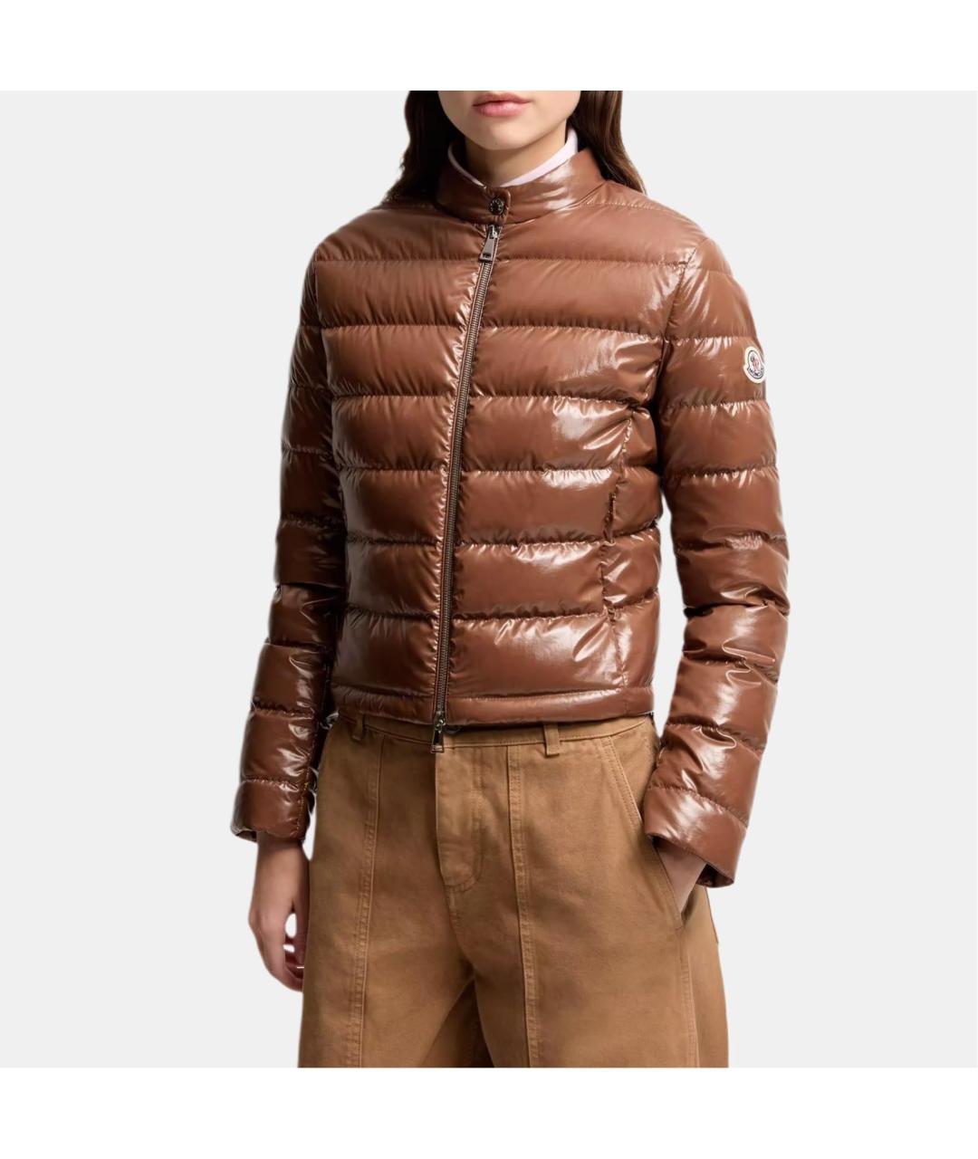 MONCLER Коричневый пуховик, фото 3