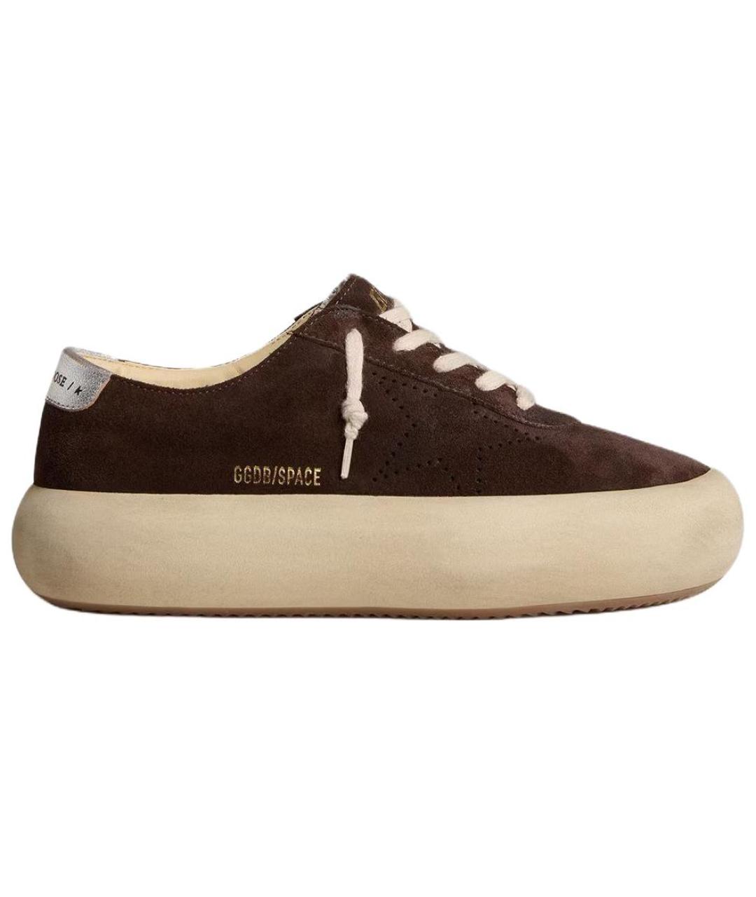 GOLDEN GOOSE DELUXE BRAND Коричневые замшевые низкие кроссовки / кеды, фото 1
